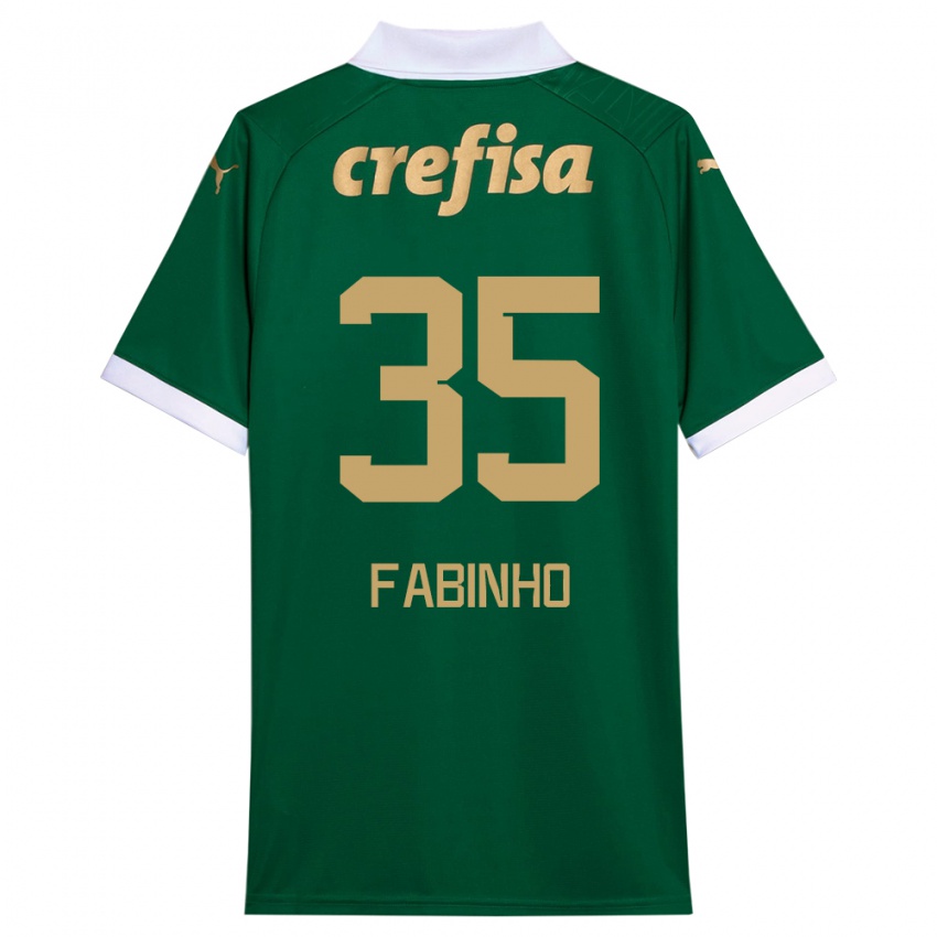 Niño Camiseta Fabinho #35 Verde Blanco 1ª Equipación 2024/25 La Camisa Perú