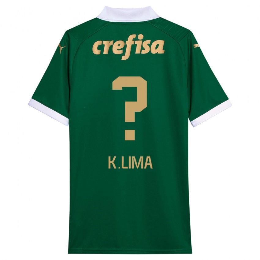 Niño Camiseta Kauan Lima #0 Verde Blanco 1ª Equipación 2024/25 La Camisa Perú