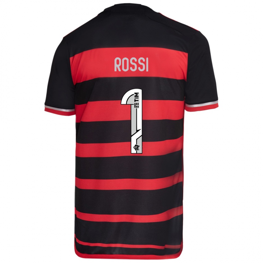 Niño Camiseta Agustin Rossi #1 Negro Rojo 1ª Equipación 2024/25 La Camisa Perú