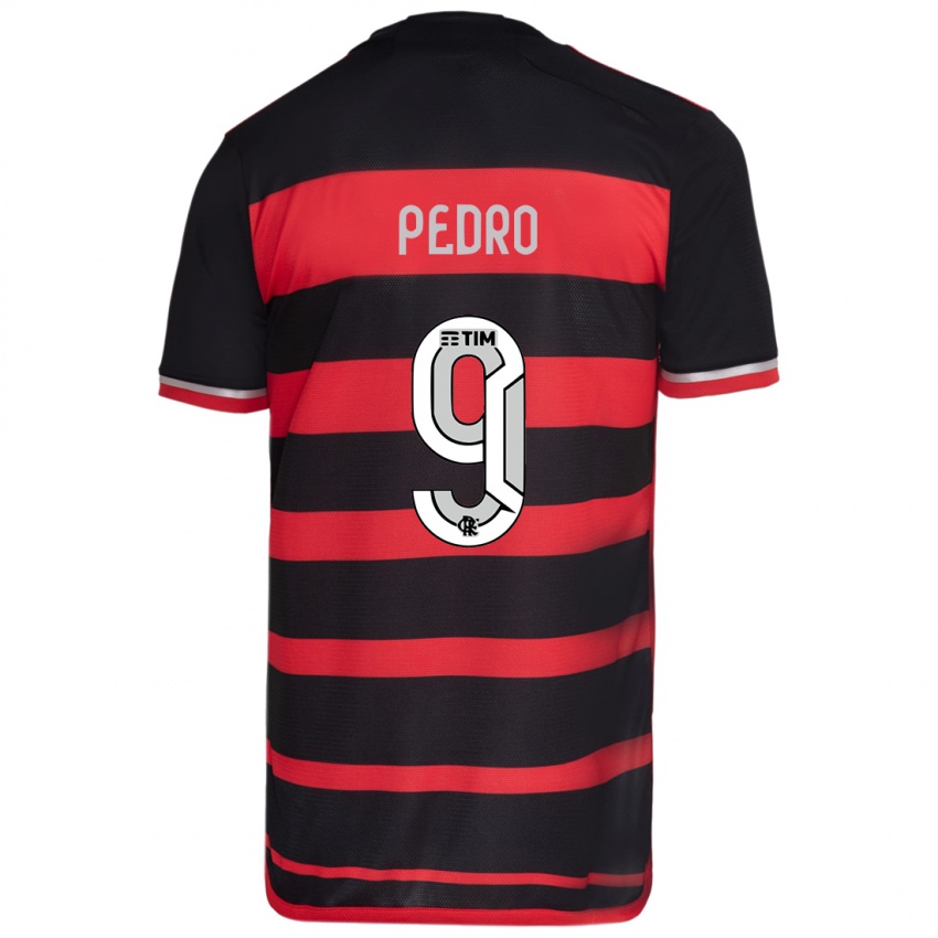 Niño Camiseta Pedro #9 Negro Rojo 1ª Equipación 2024/25 La Camisa Perú