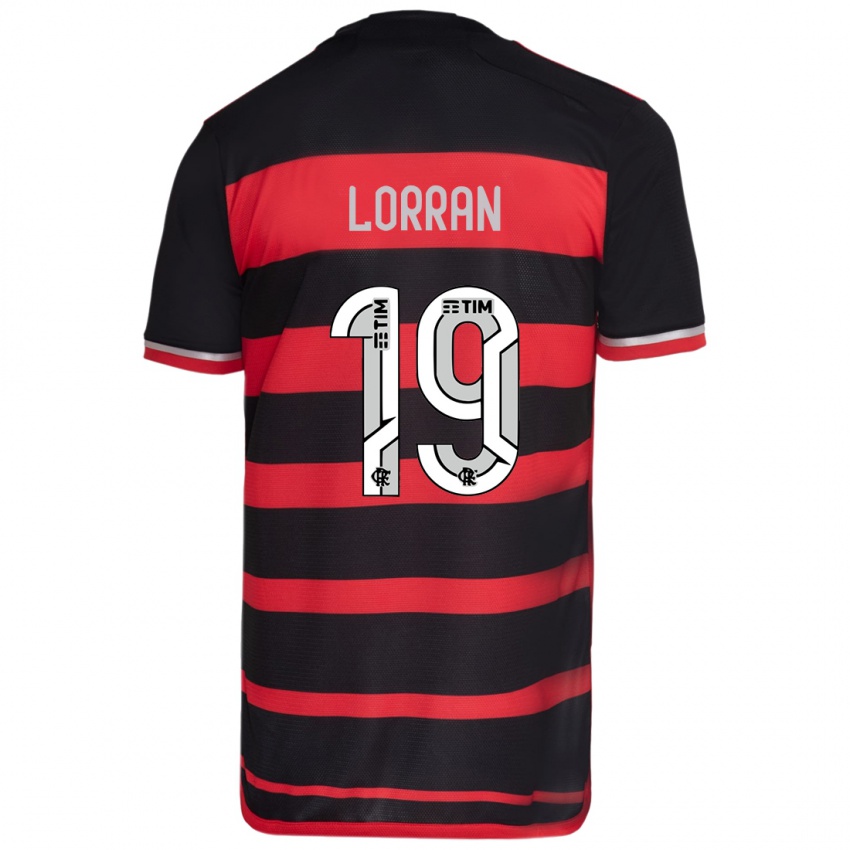 Niño Camiseta Lorran #19 Negro Rojo 1ª Equipación 2024/25 La Camisa Perú