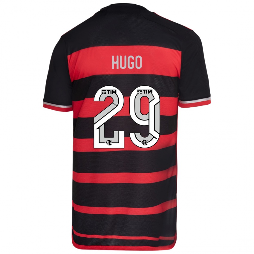 Niño Camiseta Victor Hugo #29 Negro Rojo 1ª Equipación 2024/25 La Camisa Perú