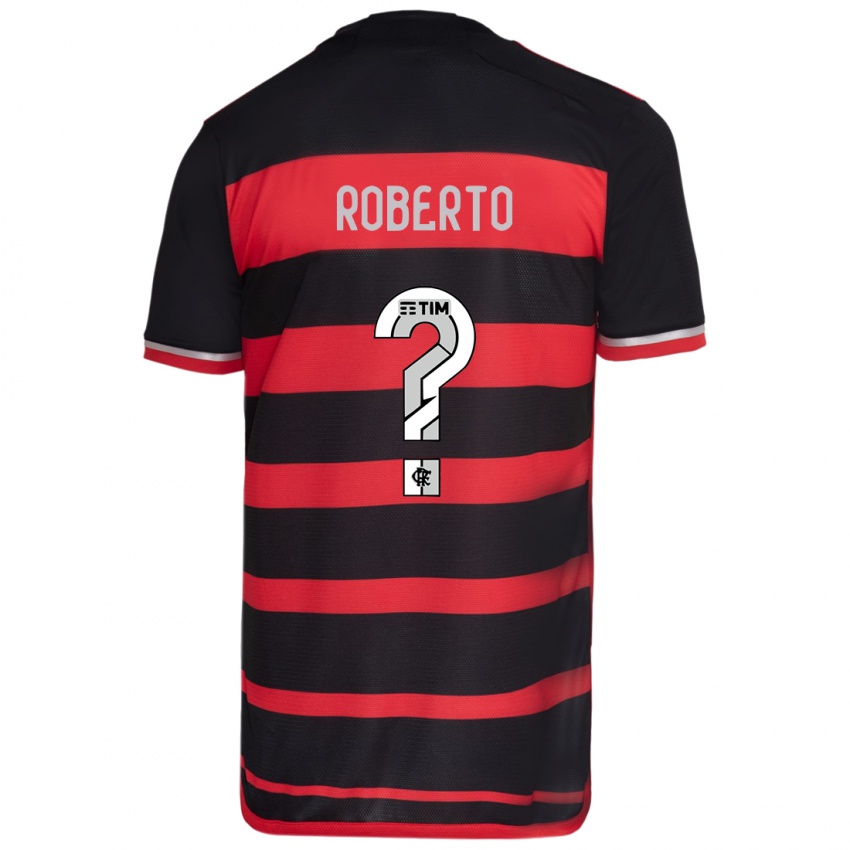 Niño Camiseta Ryan Roberto #0 Negro Rojo 1ª Equipación 2024/25 La Camisa Perú