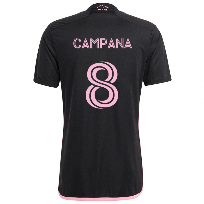 Niño Camiseta Leonardo Campana #8 Negro 2ª Equipación 2024/25 La Camisa Perú