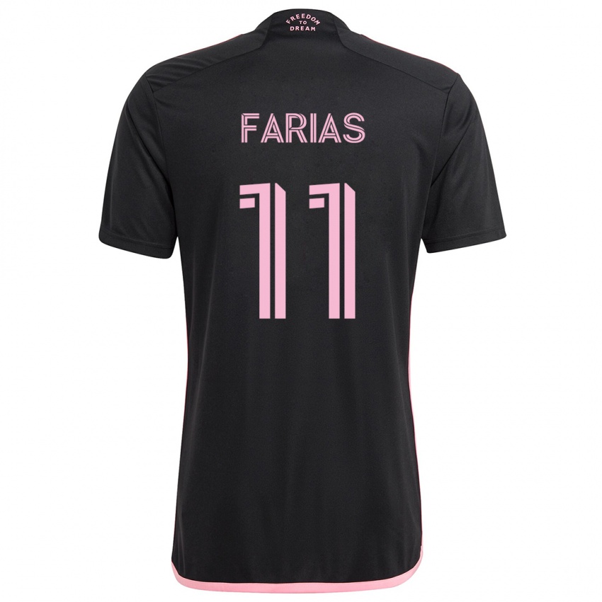 Niño Camiseta Facundo Farías #11 Negro 2ª Equipación 2024/25 La Camisa Perú