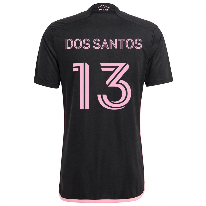 Niño Camiseta Cj Dos Santos #13 Negro 2ª Equipación 2024/25 La Camisa Perú