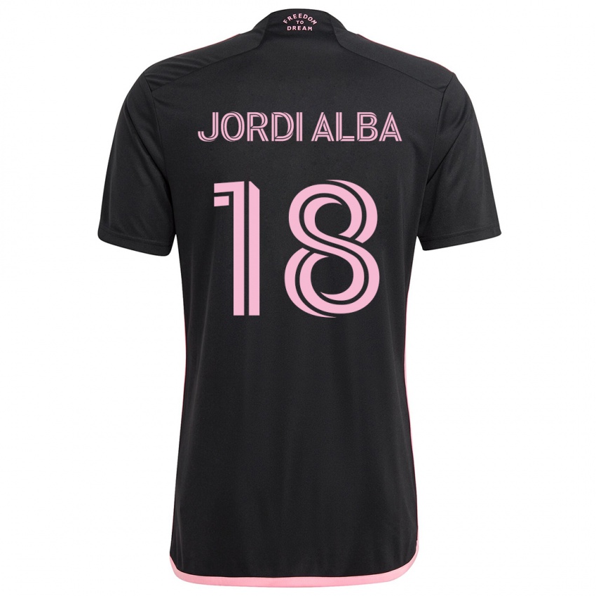 Niño Camiseta Jordi Alba #18 Negro 2ª Equipación 2024/25 La Camisa Perú