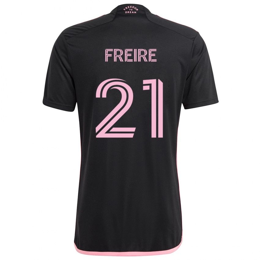 Niño Camiseta Nicolas Freire #21 Negro 2ª Equipación 2024/25 La Camisa Perú