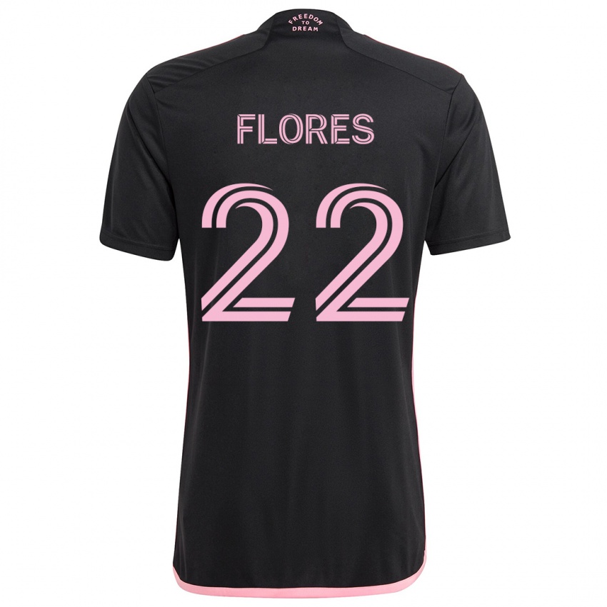 Niño Camiseta Alejandro Flores #22 Negro 2ª Equipación 2024/25 La Camisa Perú