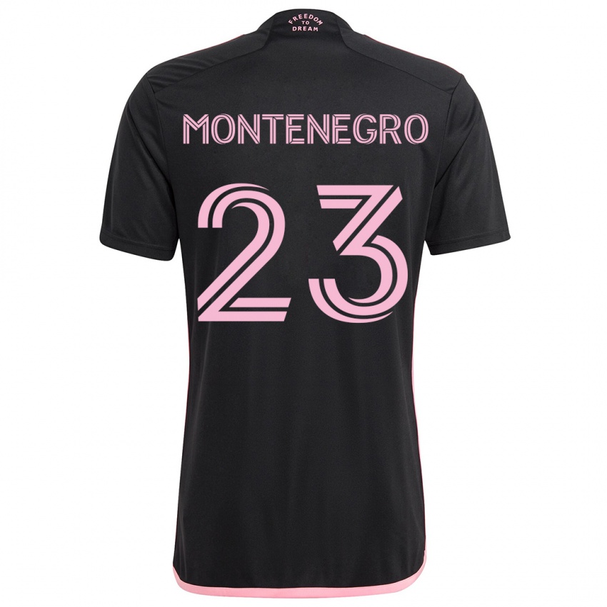 Niño Camiseta Ricardo Montenegro #23 Negro 2ª Equipación 2024/25 La Camisa Perú