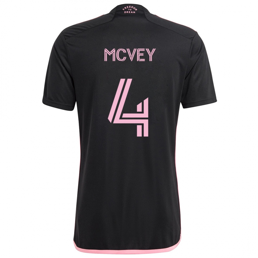 Niño Camiseta Christopher Mcvey #4 Negro 2ª Equipación 2024/25 La Camisa Perú