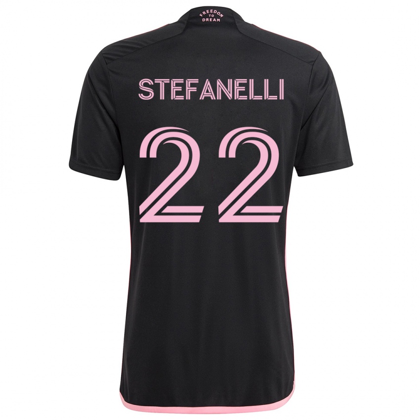 Niño Camiseta Nicolás Stefanelli #22 Negro 2ª Equipación 2024/25 La Camisa Perú