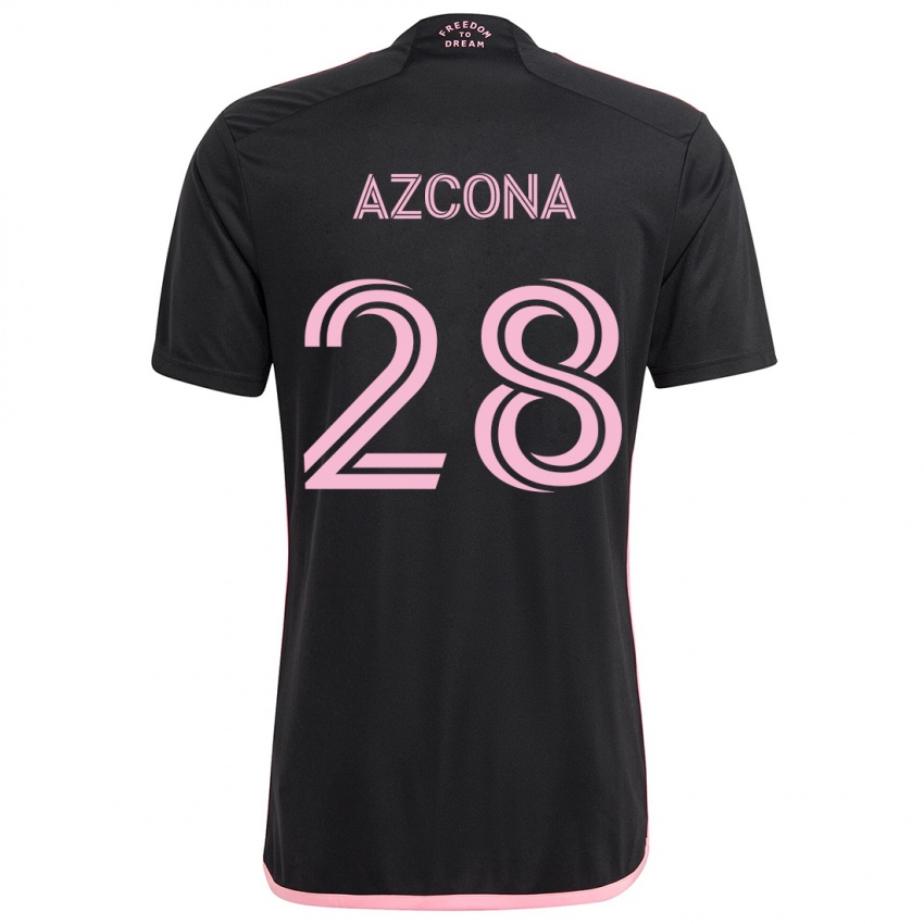 Niño Camiseta Edison Azcona #28 Negro 2ª Equipación 2024/25 La Camisa Perú