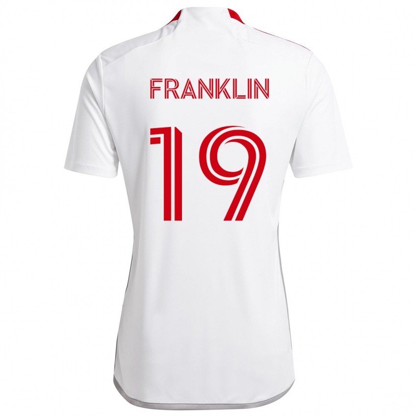 Niño Camiseta Kobe Franklin #19 Blanco Rojo 2ª Equipación 2024/25 La Camisa Perú