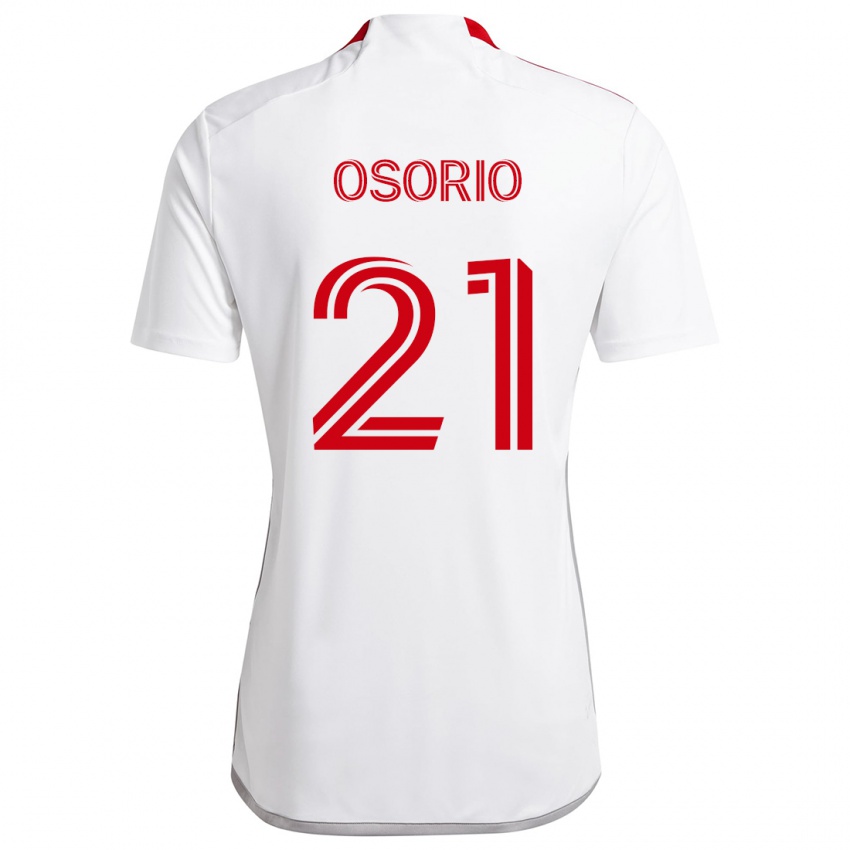 Niño Camiseta Jonathan Osorio #21 Blanco Rojo 2ª Equipación 2024/25 La Camisa Perú