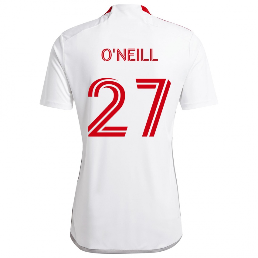 Niño Camiseta Shane O'neill #27 Blanco Rojo 2ª Equipación 2024/25 La Camisa Perú