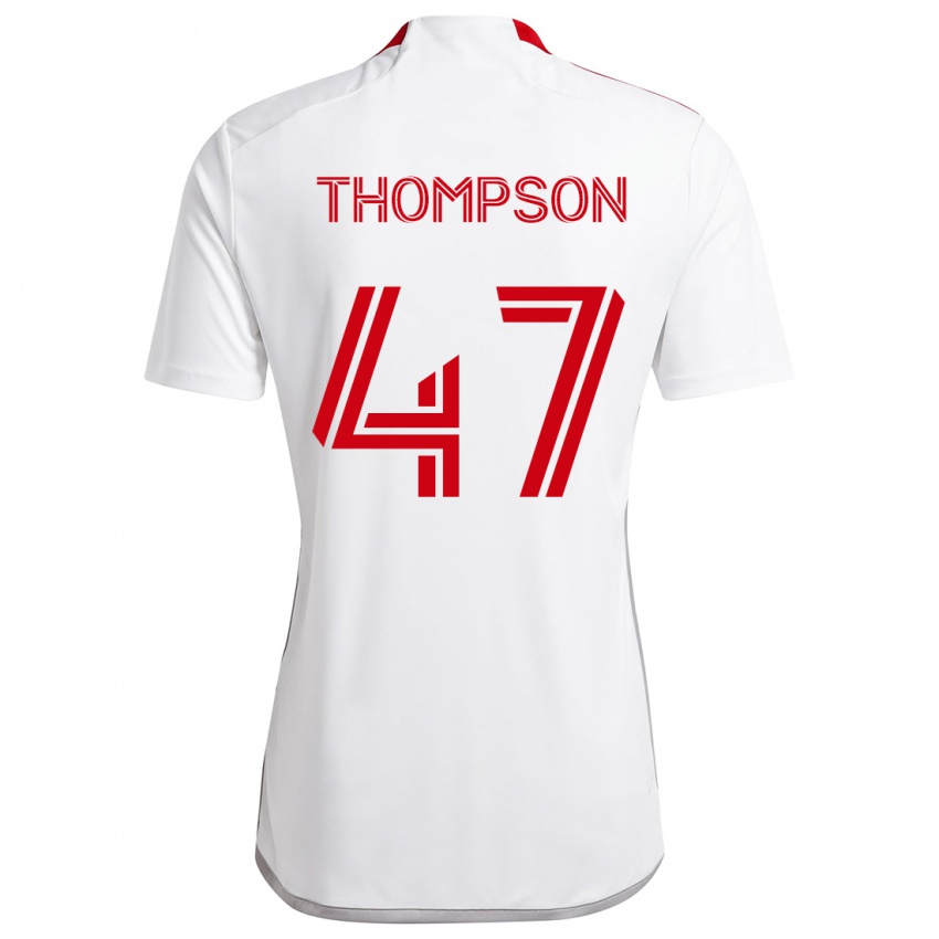 Niño Camiseta Kosi Thompson #47 Blanco Rojo 2ª Equipación 2024/25 La Camisa Perú