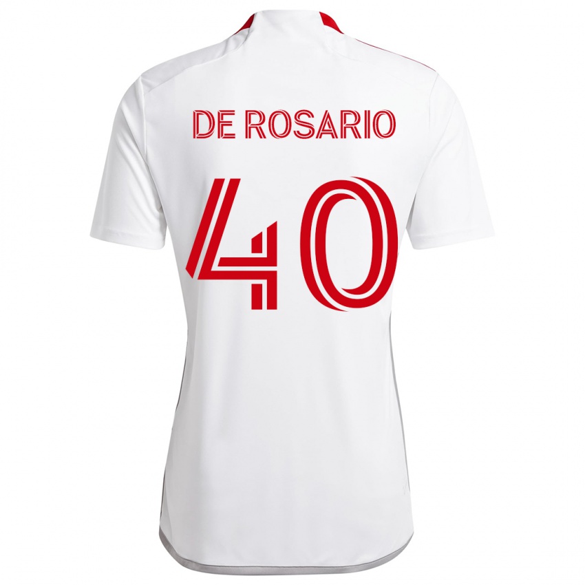 Niño Camiseta Adisa De Rosario #40 Blanco Rojo 2ª Equipación 2024/25 La Camisa Perú