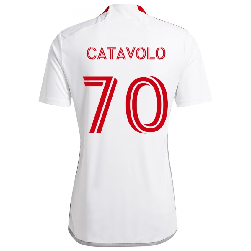 Niño Camiseta Matthew Catavolo #70 Blanco Rojo 2ª Equipación 2024/25 La Camisa Perú