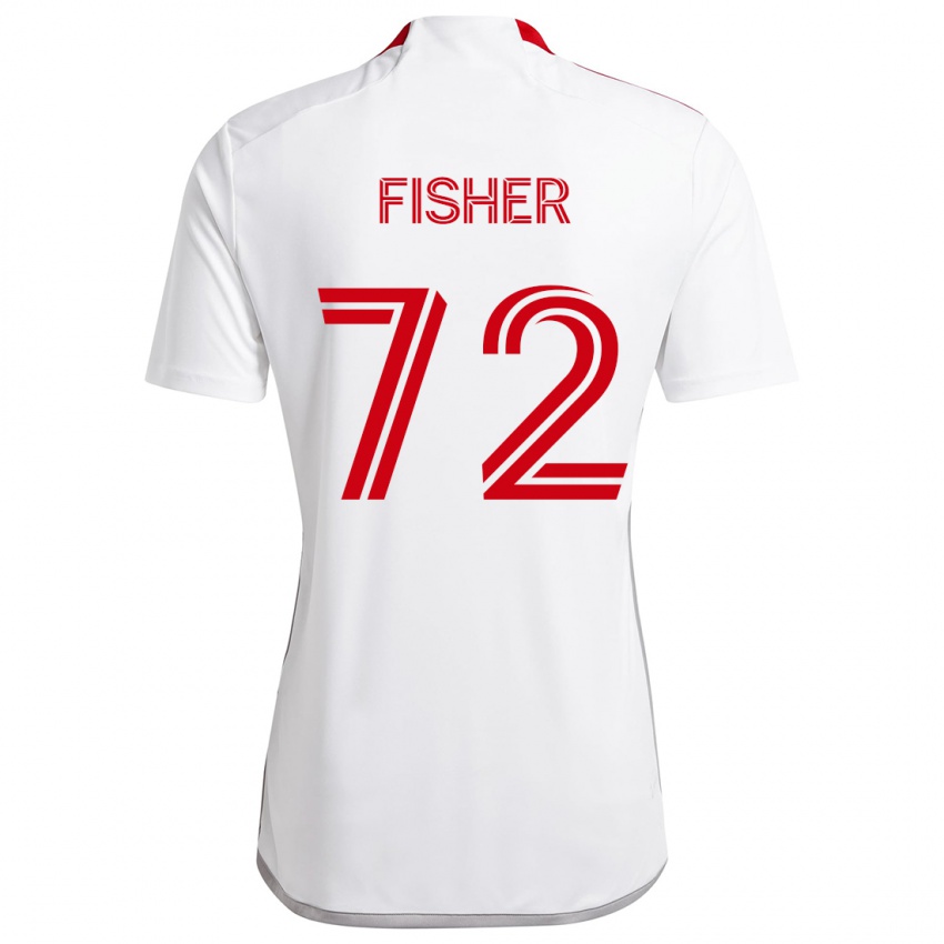 Niño Camiseta Mark Fisher #72 Blanco Rojo 2ª Equipación 2024/25 La Camisa Perú