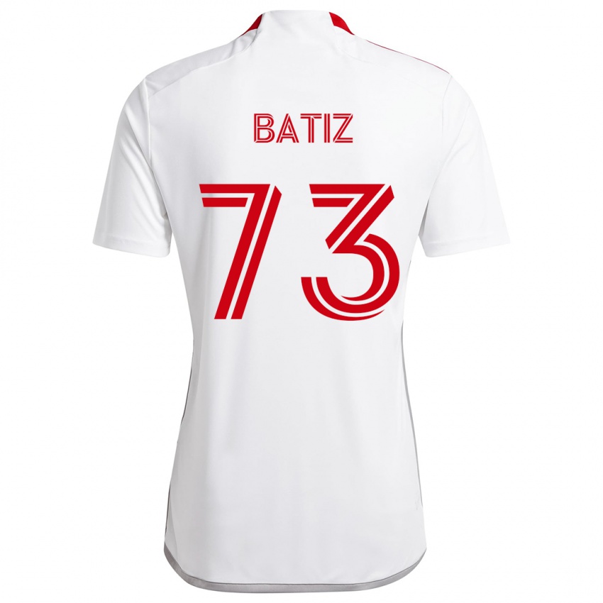 Niño Camiseta Jesus Batiz #73 Blanco Rojo 2ª Equipación 2024/25 La Camisa Perú