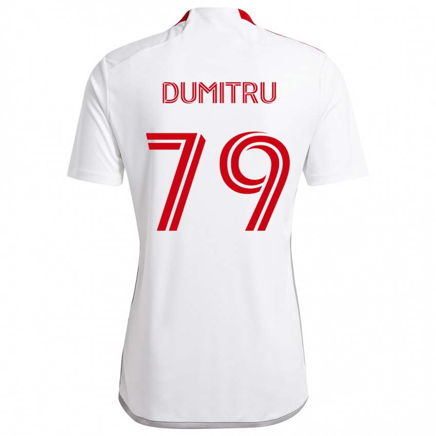 Niño Camiseta Andrei Dumitru #79 Blanco Rojo 2ª Equipación 2024/25 La Camisa Perú