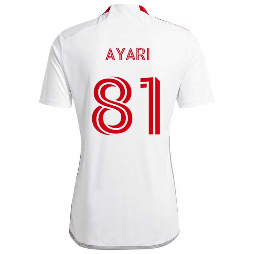 Niño Camiseta Hassan Ayari #81 Blanco Rojo 2ª Equipación 2024/25 La Camisa Perú