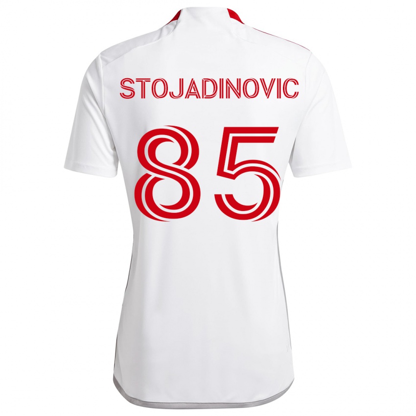 Niño Camiseta Marko Stojadinovic #85 Blanco Rojo 2ª Equipación 2024/25 La Camisa Perú