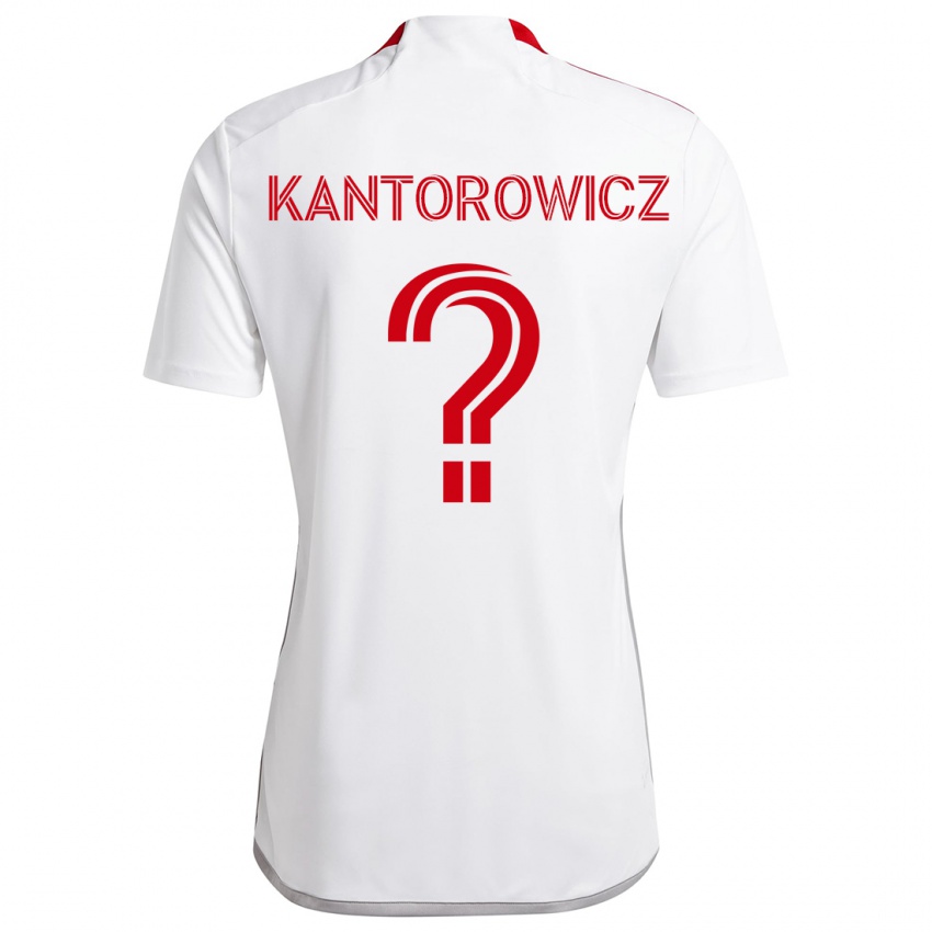 Niño Camiseta Dominic Kantorowicz #0 Blanco Rojo 2ª Equipación 2024/25 La Camisa Perú