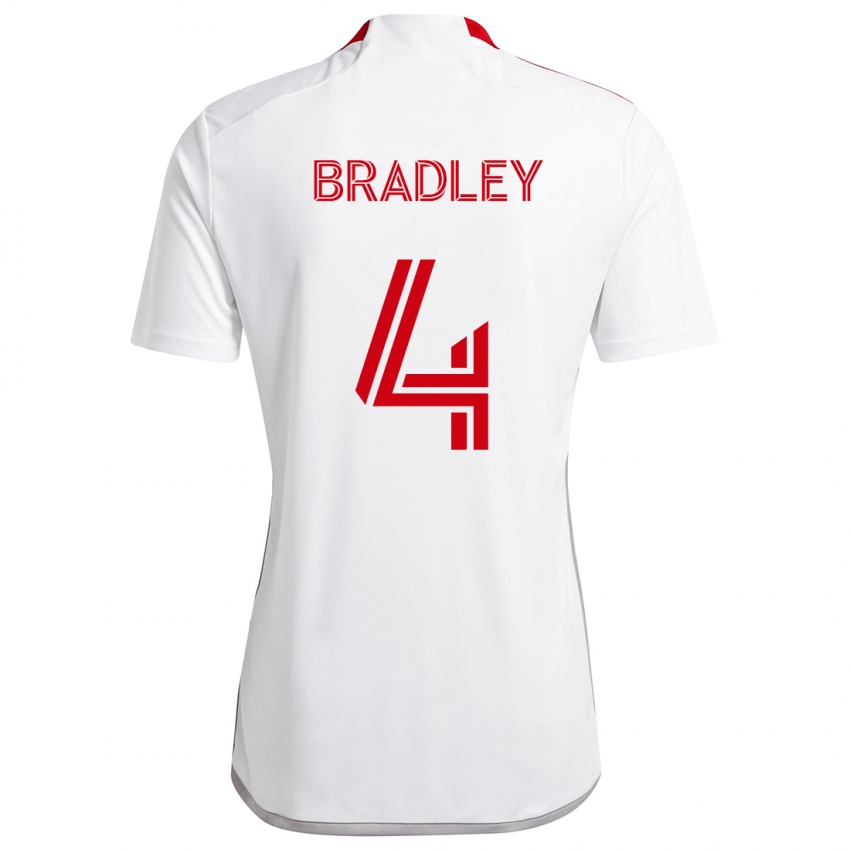 Niño Camiseta Michael Bradley #4 Blanco Rojo 2ª Equipación 2024/25 La Camisa Perú