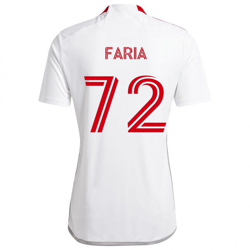 Niño Camiseta Jordan Faria #72 Blanco Rojo 2ª Equipación 2024/25 La Camisa Perú