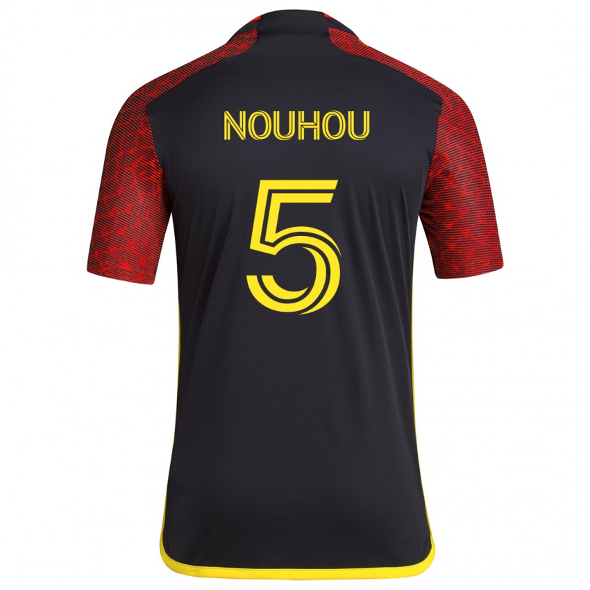 Niño Camiseta Nouhou #5 Negro Rojo 2ª Equipación 2024/25 La Camisa Perú