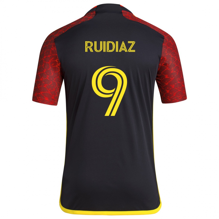 Niño Camiseta Raúl Ruidíaz #9 Negro Rojo 2ª Equipación 2024/25 La Camisa Perú