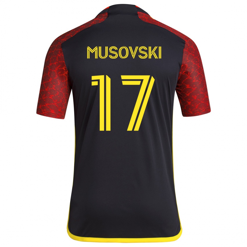 Niño Camiseta Danny Musovski #17 Negro Rojo 2ª Equipación 2024/25 La Camisa Perú