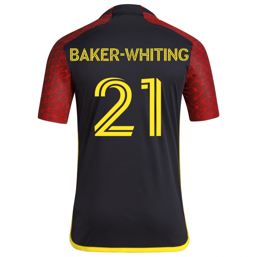 Niño Camiseta Reed Baker-Whiting #21 Negro Rojo 2ª Equipación 2024/25 La Camisa Perú