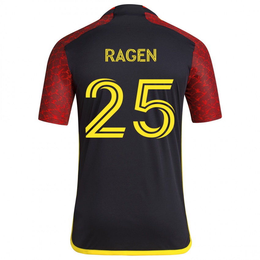 Niño Camiseta Jackson Ragen #25 Negro Rojo 2ª Equipación 2024/25 La Camisa Perú