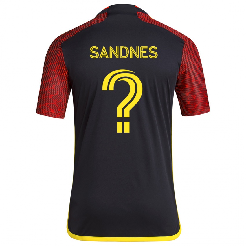 Niño Camiseta Gallatin Sandnes #0 Negro Rojo 2ª Equipación 2024/25 La Camisa Perú