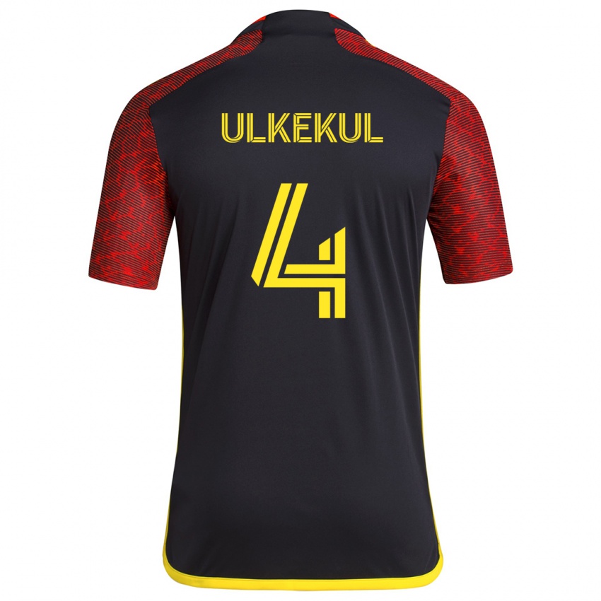 Niño Camiseta Jodi Ulkekul #4 Negro Rojo 2ª Equipación 2024/25 La Camisa Perú