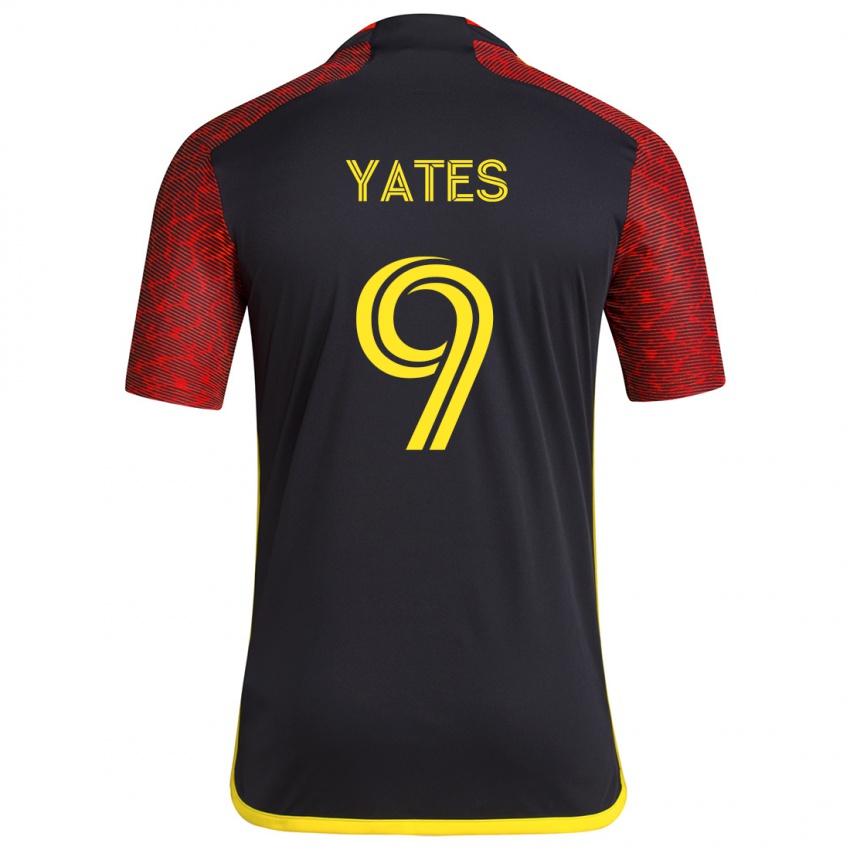 Niño Camiseta Summer Yates #9 Negro Rojo 2ª Equipación 2024/25 La Camisa Perú