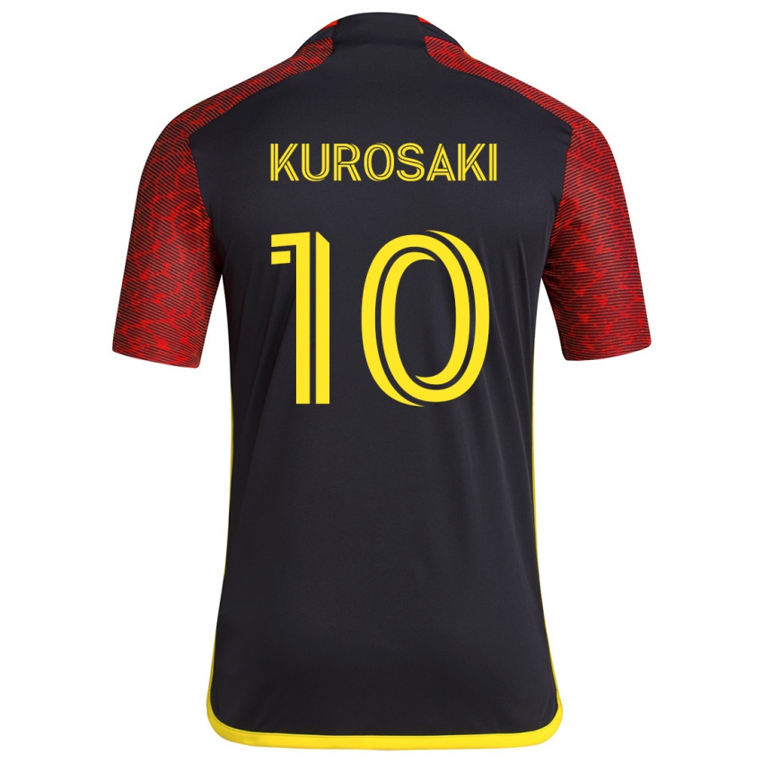 Niño Camiseta Yuuka Kurosaki #10 Negro Rojo 2ª Equipación 2024/25 La Camisa Perú