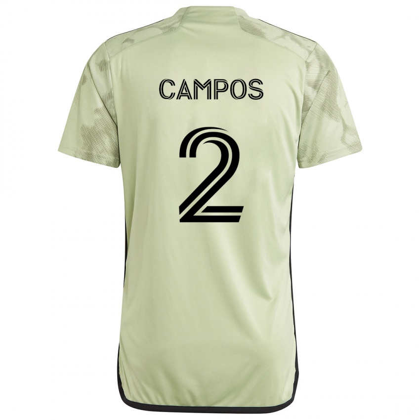 Niño Camiseta Omar Campos #2 Verde Claro 2ª Equipación 2024/25 La Camisa Perú