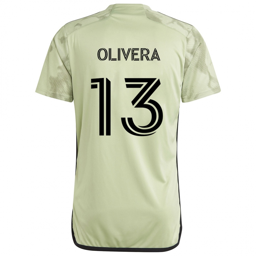 Niño Camiseta Cristian Olivera #13 Verde Claro 2ª Equipación 2024/25 La Camisa Perú