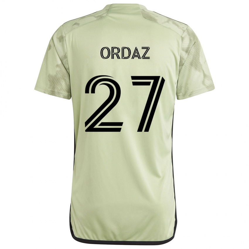 Niño Camiseta Nathan Ordaz #27 Verde Claro 2ª Equipación 2024/25 La Camisa Perú