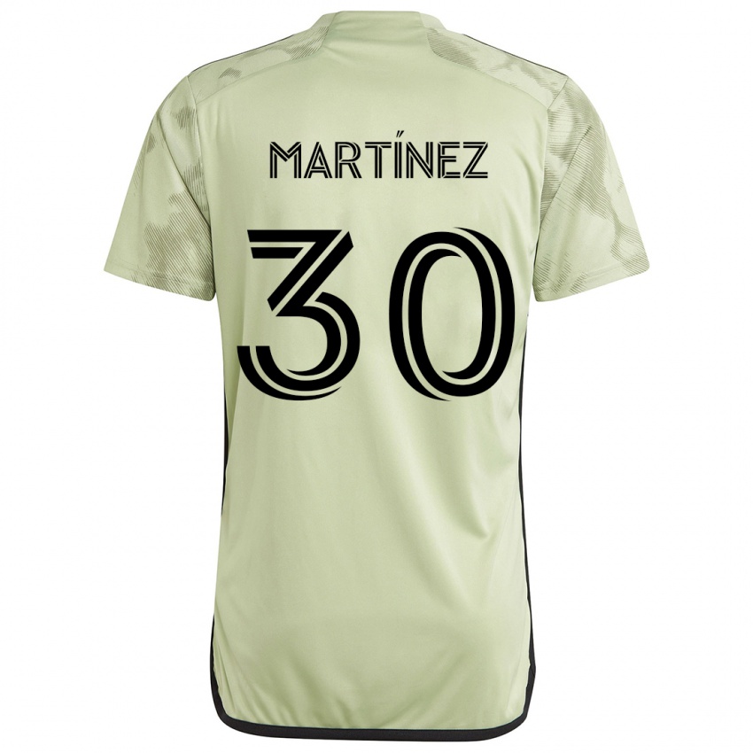 Niño Camiseta David Martínez #30 Verde Claro 2ª Equipación 2024/25 La Camisa Perú