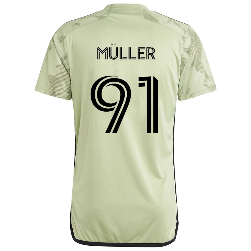 Niño Camiseta Luis Müller #91 Verde Claro 2ª Equipación 2024/25 La Camisa Perú