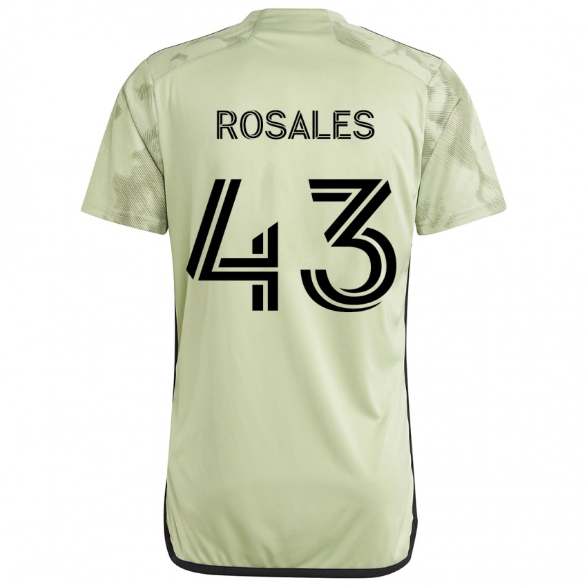 Niño Camiseta Diego Rosales #43 Verde Claro 2ª Equipación 2024/25 La Camisa Perú