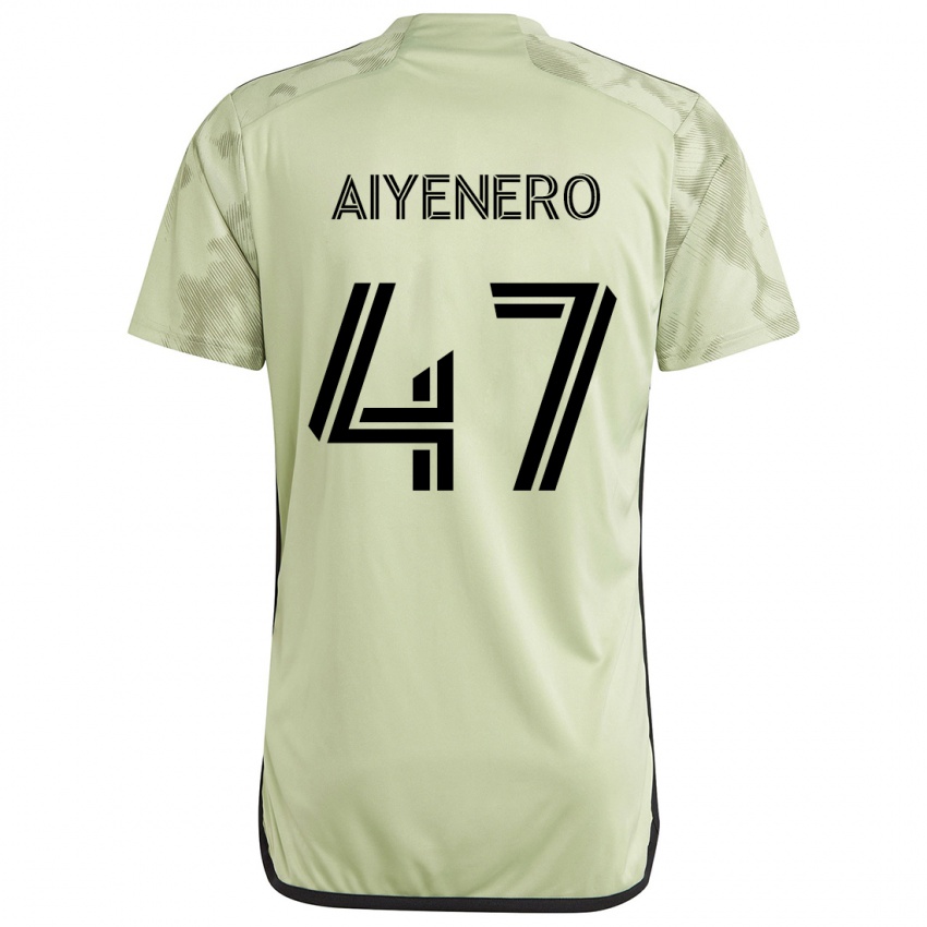 Niño Camiseta Marius Aiyenero #47 Verde Claro 2ª Equipación 2024/25 La Camisa Perú