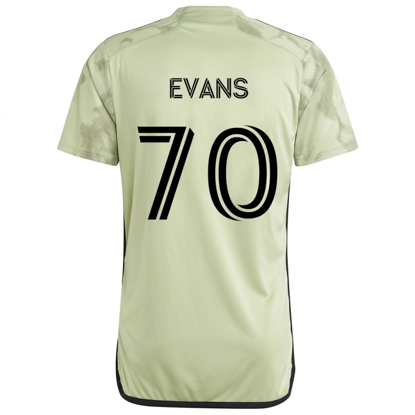 Niño Camiseta Matthew Evans #70 Verde Claro 2ª Equipación 2024/25 La Camisa Perú