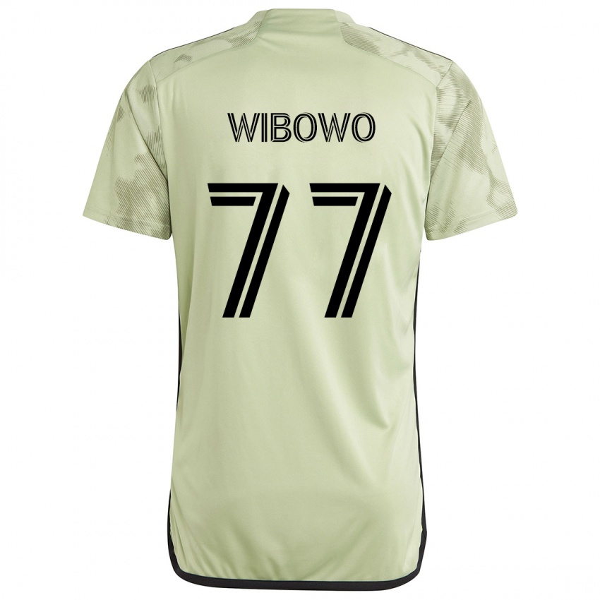 Niño Camiseta Adrian Wibowo #77 Verde Claro 2ª Equipación 2024/25 La Camisa Perú