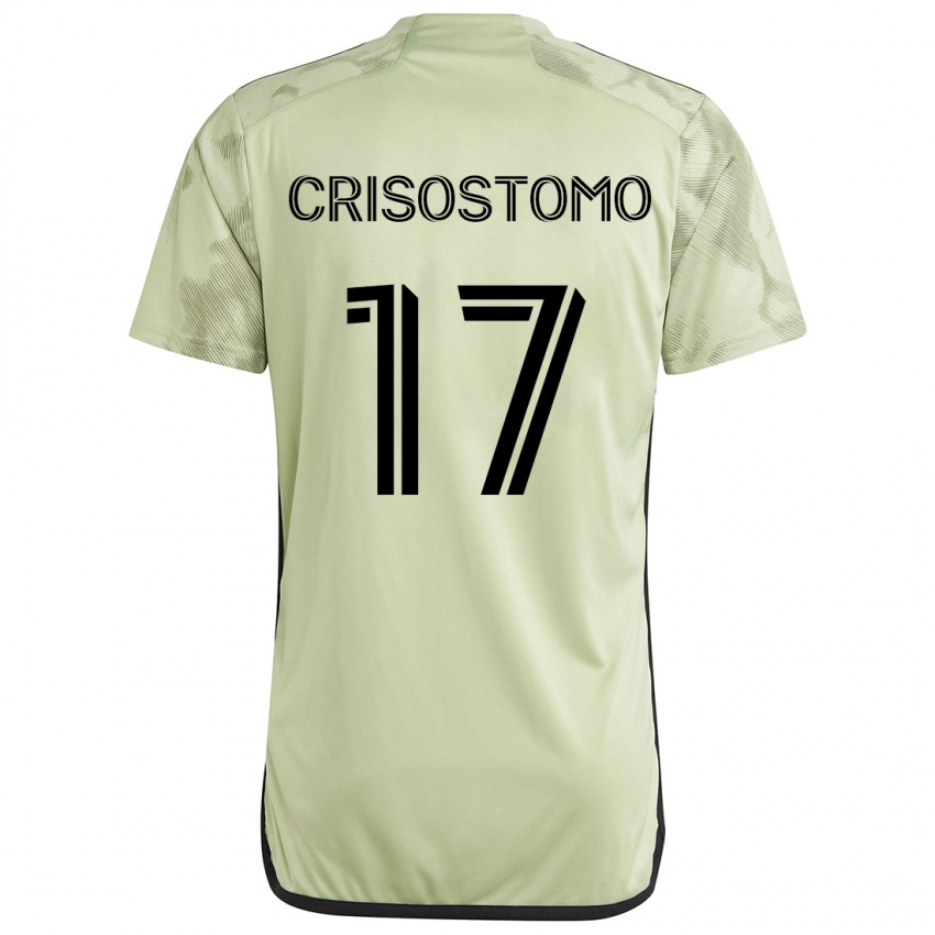 Niño Camiseta Danny Crisostomo #17 Verde Claro 2ª Equipación 2024/25 La Camisa Perú